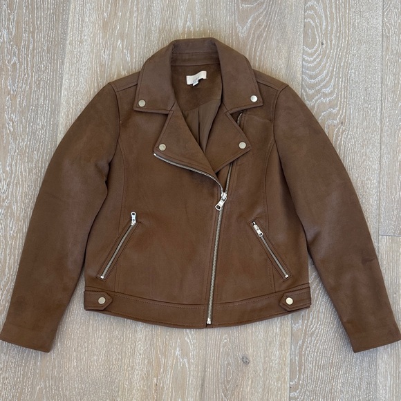 LOFT Jackets & Blazers - LOFT Faux Suede Motorcycle Jacket. Size Small. Barely worn.